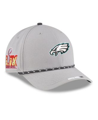New Era - Men's Gray Philadelphia Eagles Super Bowl LIX Opening Night 9FORTY Adjustable Hat