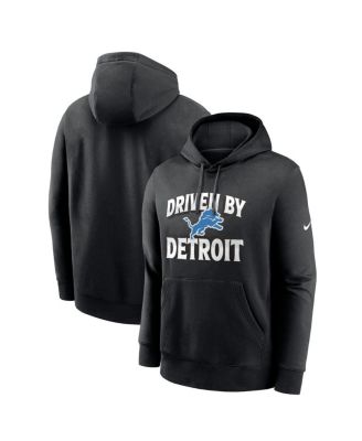 Nike - Men's Black Detroit Lions Fan Iconic Club Fleece Pullover Hoodie