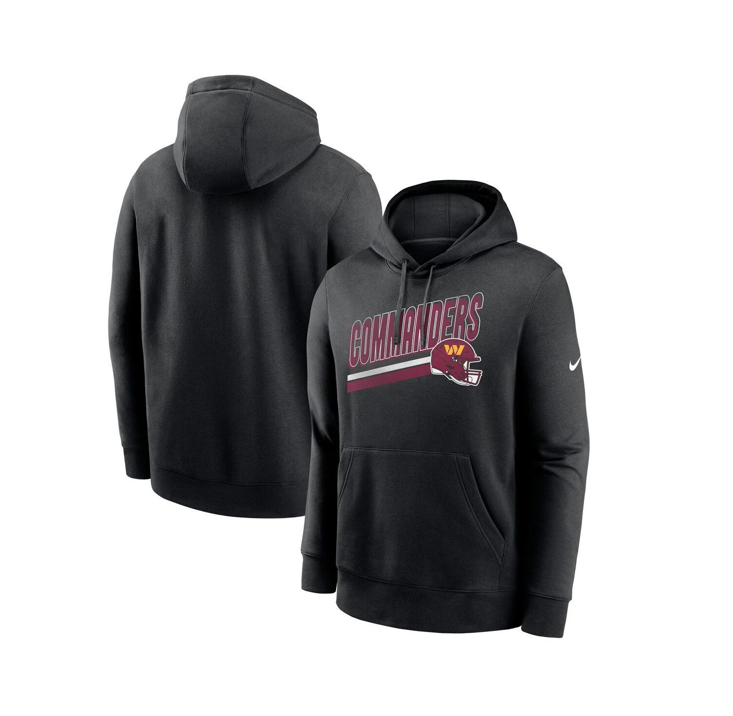 Men's Black Washington Commanders Club Fleece Pullover Hoodie