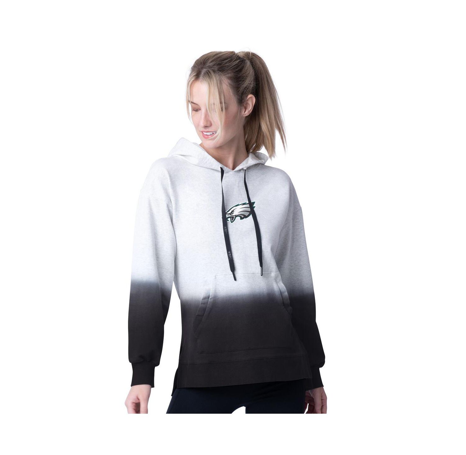 Women's Black Philadelphia Eagles Daniela Pullover Hoodie