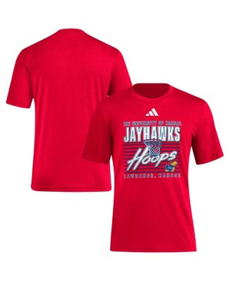 adidas - Men's Red Kansas Jayhawks Locker Swish Tri-Blend T-Shirt