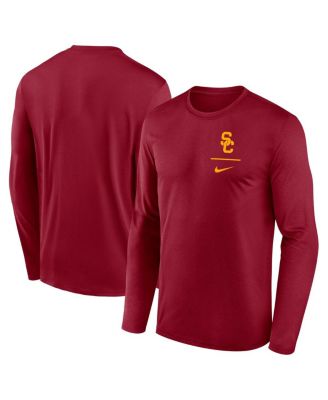 Nike - Men's Cardinal USC Trojans Primary Stack Legend Long Sleeve T-Shirt