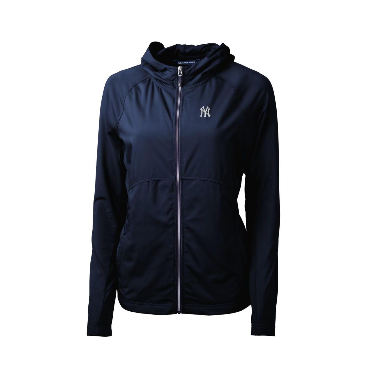 Женская куртка Cutter & Buck Navy New York Yankees Adapt Eco Knit Full-Zip — фото 1