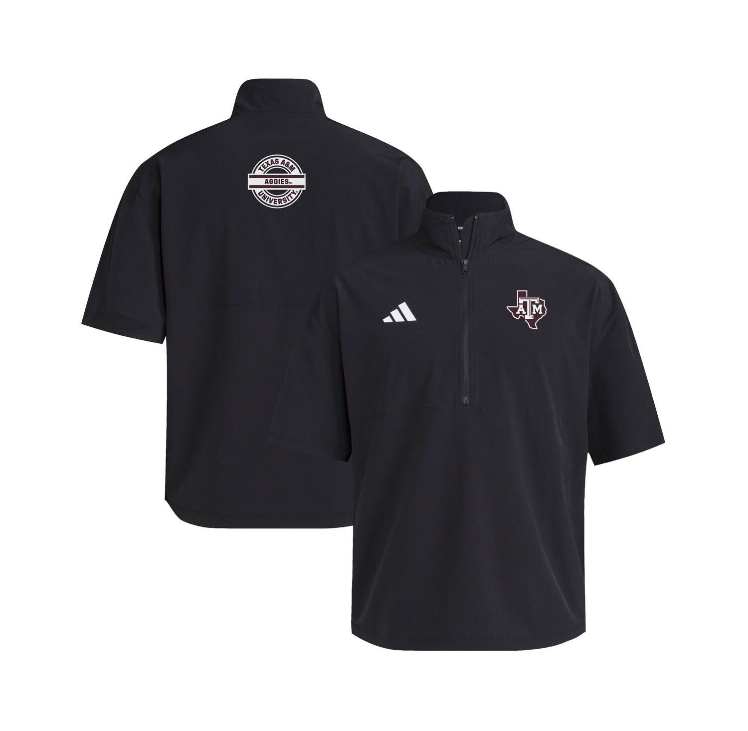 Men's Black Texas A&M Aggies 2024 Half-Zip Short Sleeve Training Jacket