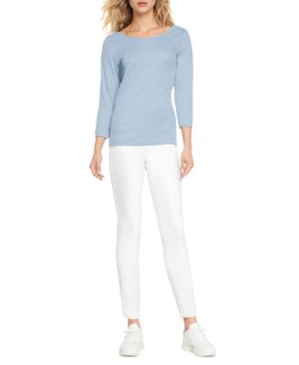 Three Dots - Women's Boat-Neck 3/4-Sleeve T-Shirt