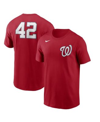 Nike - Men's Red Washington Nationals Jackie Robinson Day Team 42 T-Shirt