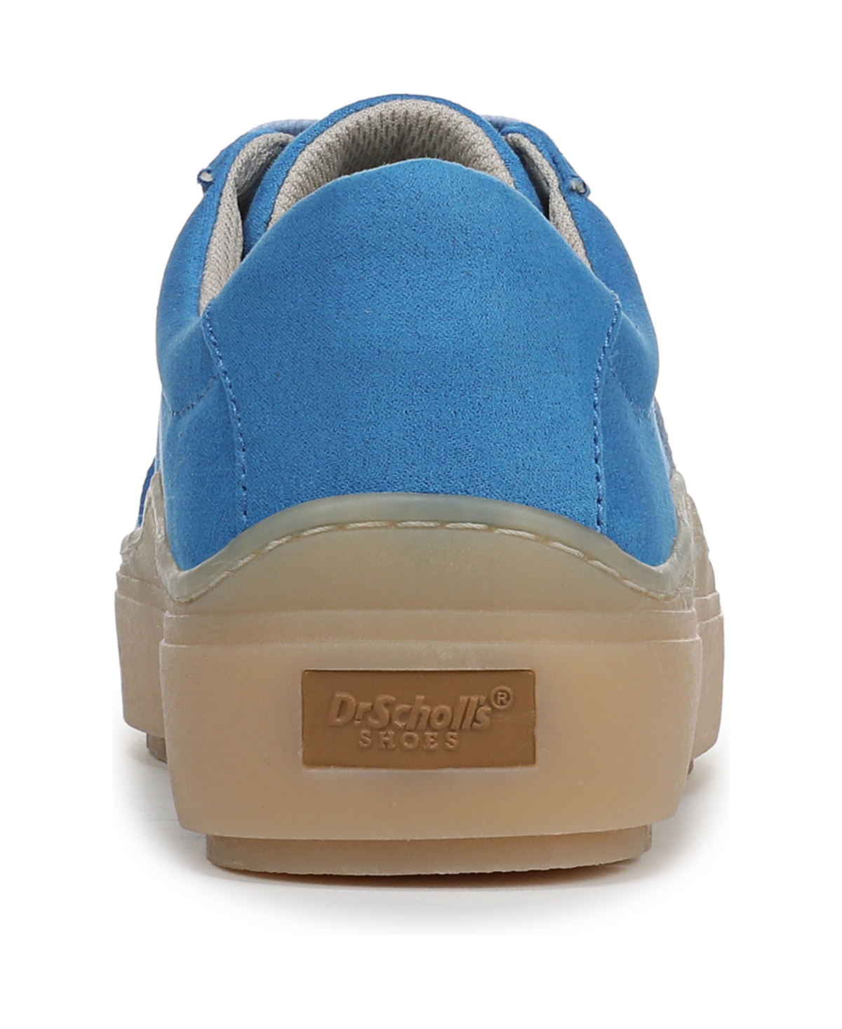 Shop Dr. Scholl's Women's Time Off Win Lace Up Platform Sneakers In Beatboxing Blueberry Microfiber