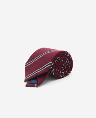 MANGO - Men's Striped Silk Cotton Tie