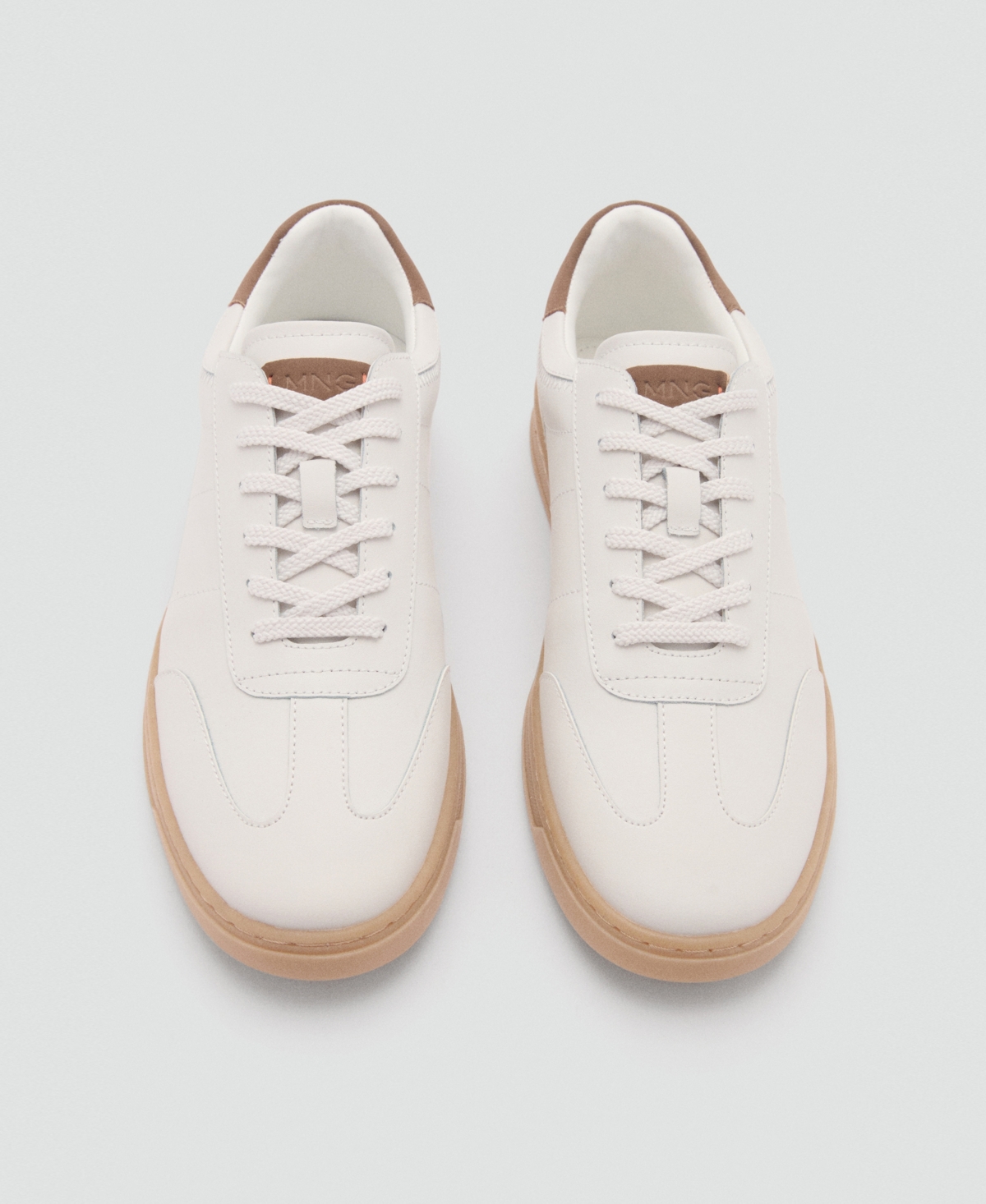 Mango Contrast Panel Sneaker In White