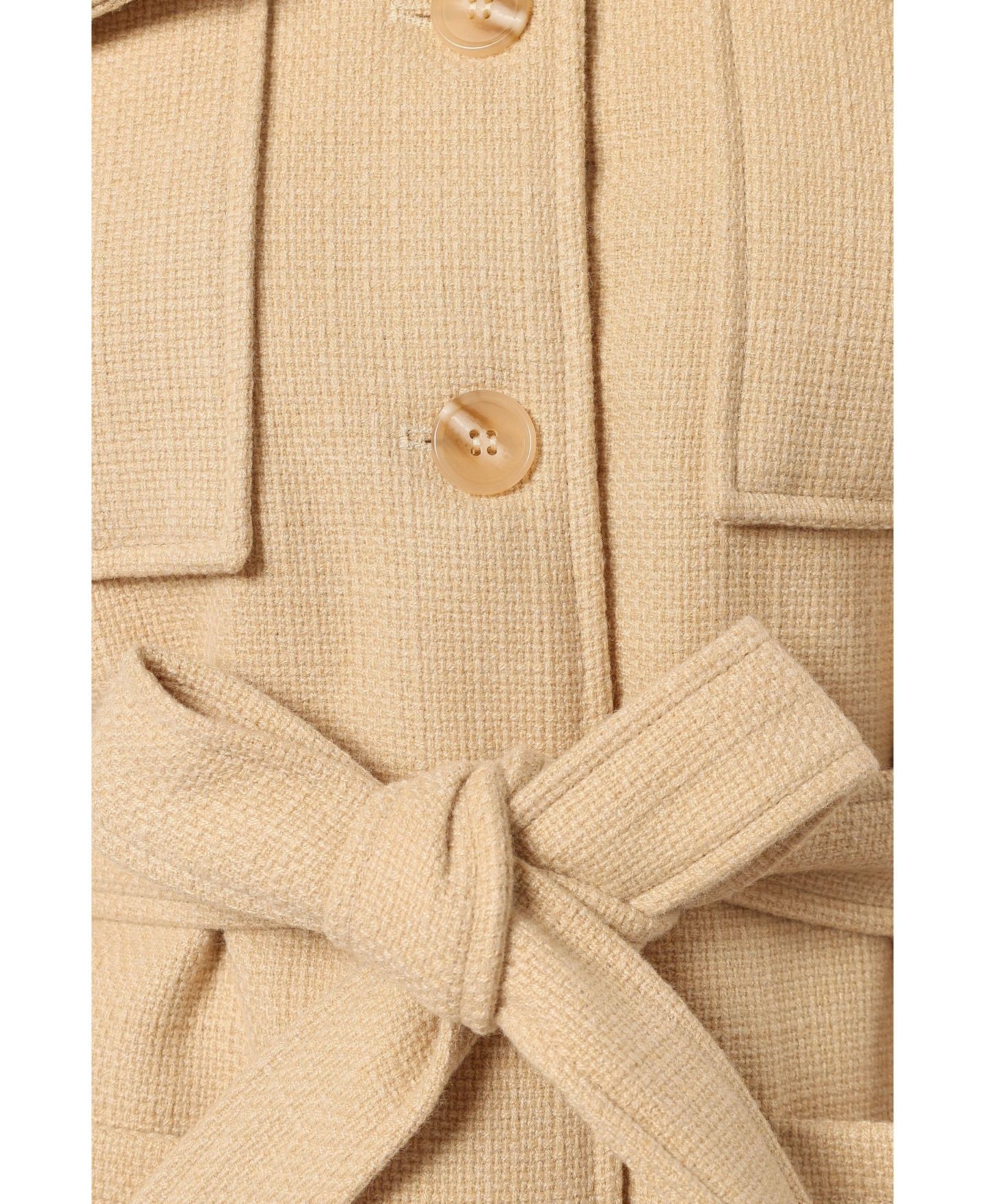 Женские куртки Petal and Pup Arlow Tie Front Shacket, цвет: Кремовый — фото 9