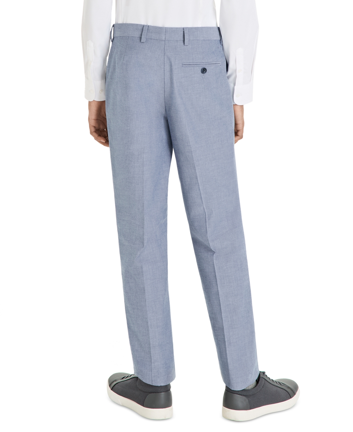Michael Kors Big Boys Chambray Classic-fit Dress Pants In Blue