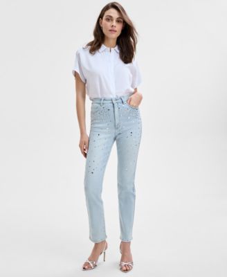 I.N.C. International Concepts - Women's Embellished High Rise Jeans