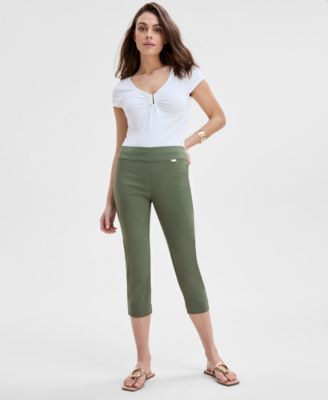 Women's Tummy-Control Pull-On Capri Pants, Regular & Petite, Created for Macy's