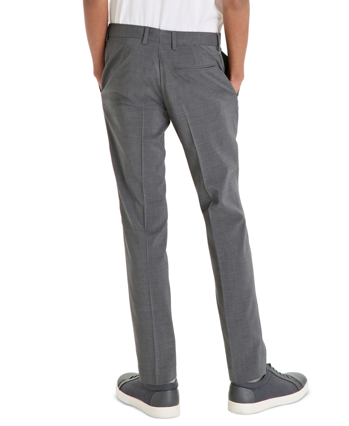 Kenneth Cole Reaction Big Boys Slim-fit Pants In Med Gray