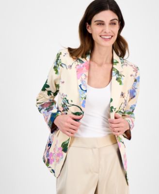 Женский жакет на одной пуговице с цветочным принтом Tahari ASL
