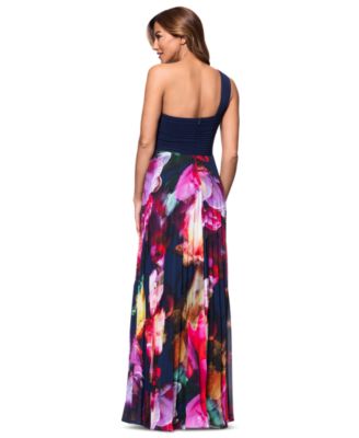 Женское шифоновое платье XSCAPE из смешанной ткани на одно плечо