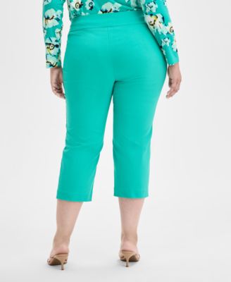 Брюки-капри средней посадки I.N.C. International Concepts Plus размера плюс, созданные для Macy's