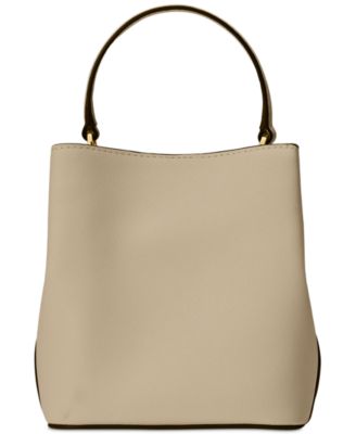 Crosshatch Leather Small Reese Bucket Bag