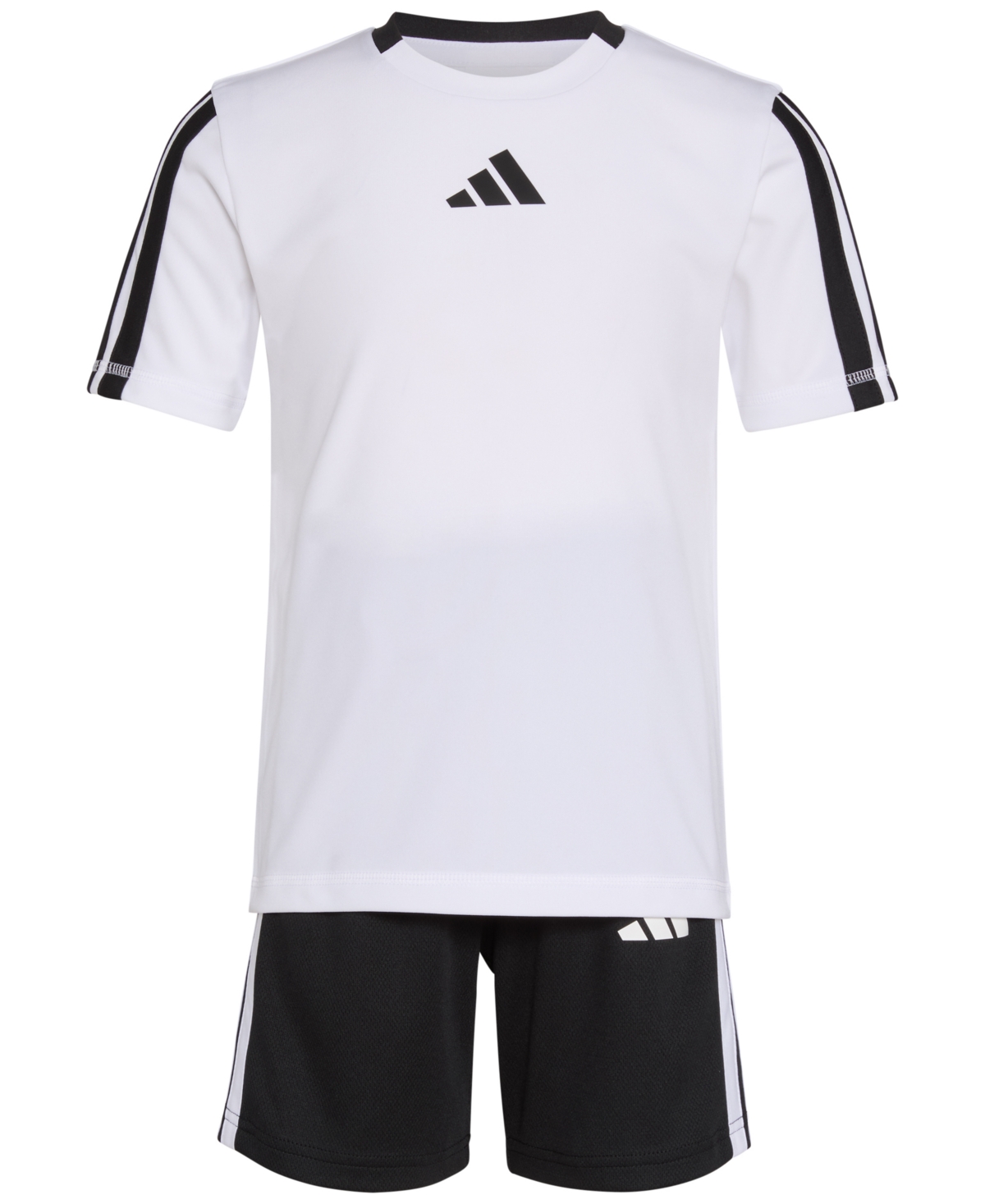 Adidas Originals Toddler & Little Boys Short-sleeve Soccer T-shirt & Shorts, 2 Piece Set In White