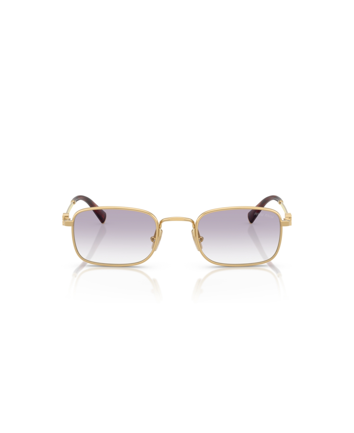 Miu Miu Miu Regard Rectangular Sunglasses In Gold