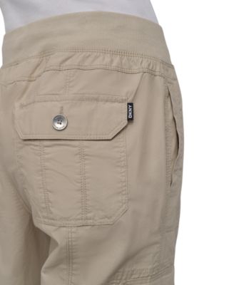 Sport Women's Cotton Ribbed-Waist Jogger Cargo Pants