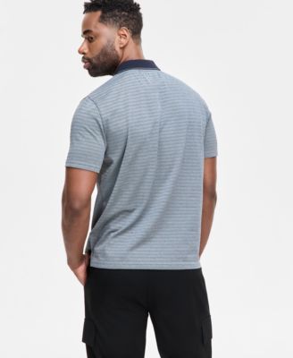 КАРЛ ЛАГЕРФЕЛЬД ПАРИЖ Karl Lagerfeld Paris Мужская рубашка поло Performance в полоску на молнии 15790₽