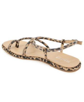 Women's Waltz Strappy Square Toe Flat Sandals