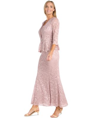 Women's Glitter Lace Gown & Jacket