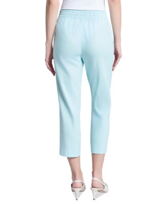Women's Linen-Blend Pull-On Cropped Pants