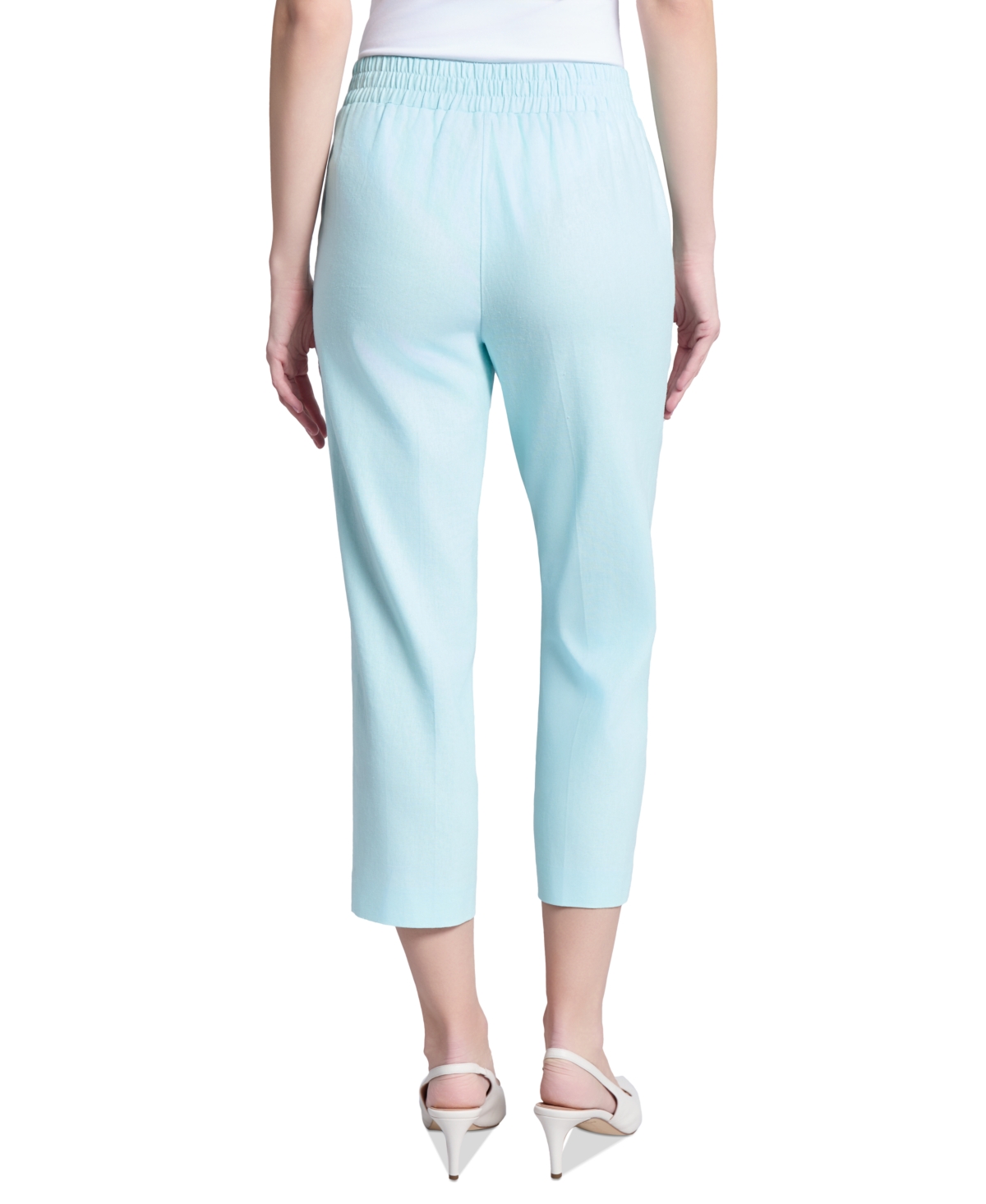 JONES NEW YORK WOMEN'S LINEN-BLEND PULL-ON CROPPED PANTS 