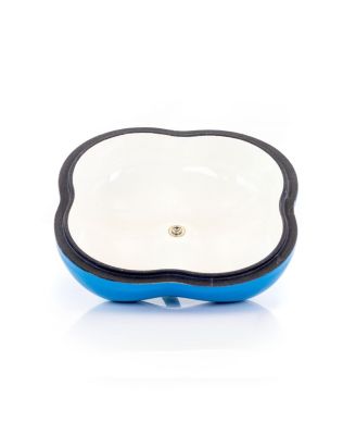 Pepper Shaped 3 Quart Enameled Cast Iron Casserole in Blue