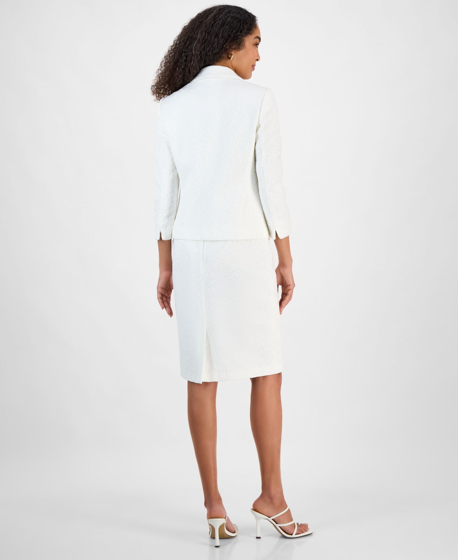 Women's Bonded-Lace Shawl-Collar Blazer, Regular & Petite