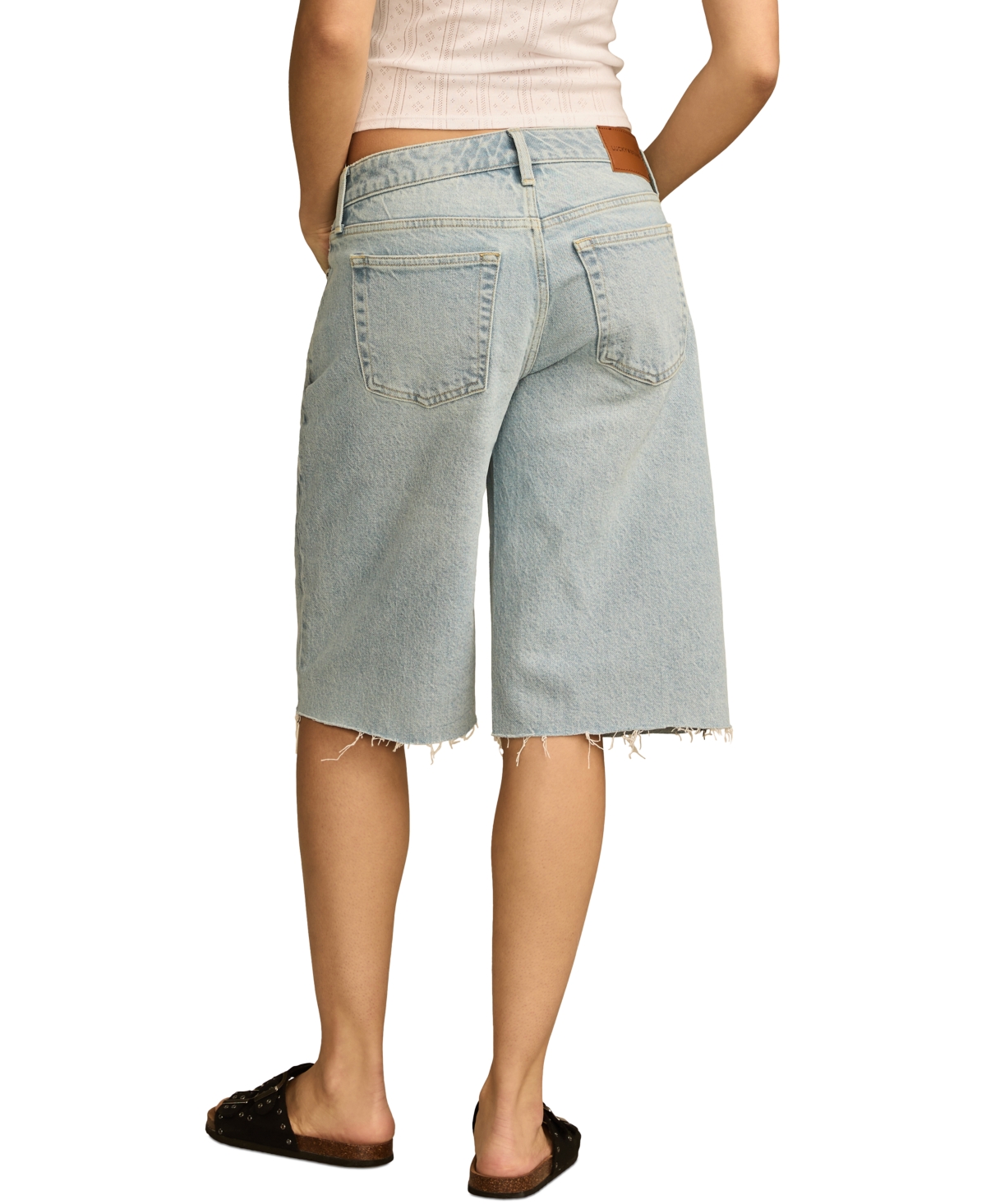 LUCKY BRAND WOMEN'S BOYFRIEND CUT-OFF BERMUDA SHORTS 