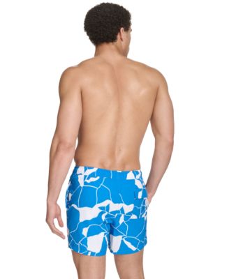 Men's Core Euro Regular-Fit Quick-Dry 5" Swim Trunks with Compression Short Liner