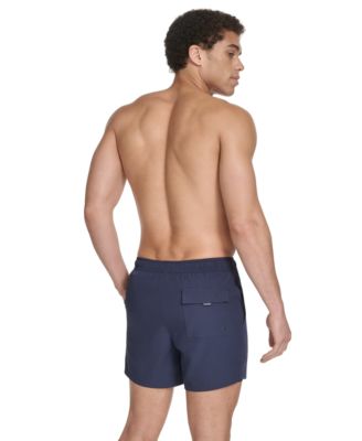 Men's Core Euro Regular-Fit Quick-Dry 5" Swim Trunks with Compression Short Liner