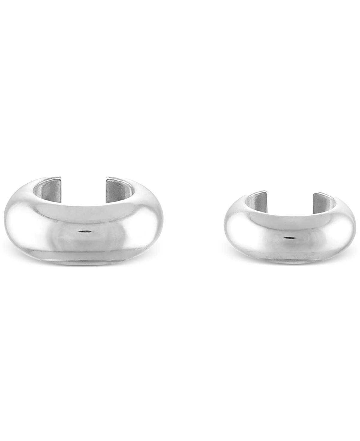 Stainless Steel 2-Pc. Set Single Ear Cuffs - Silver