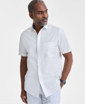 Club Room - Men's Short Sleeve Button-Down Oxford Shirt