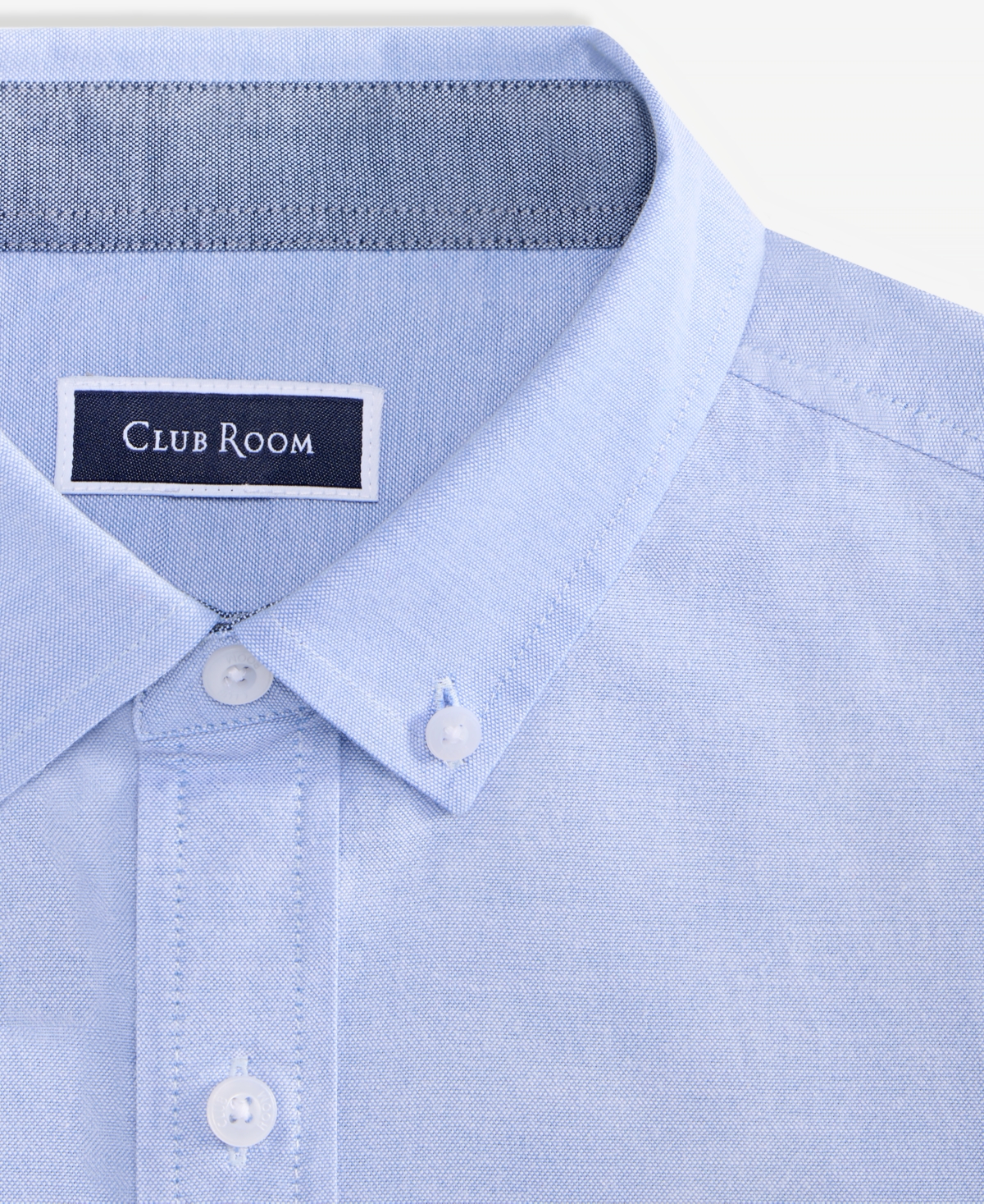 Club Room Men's Short Sleeve Button-down Oxford Shirt, Created For Macy's In Lupine Blu