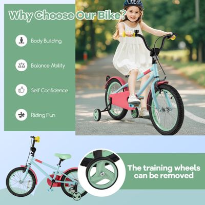 Kids Bike with Adjustable Handlebar and Saddle for 4-8 Years Old