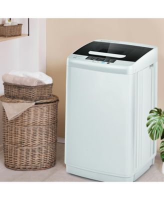 8.8 lbs Portable Full-Automatic Laundry Washing Machine with Drain Pump