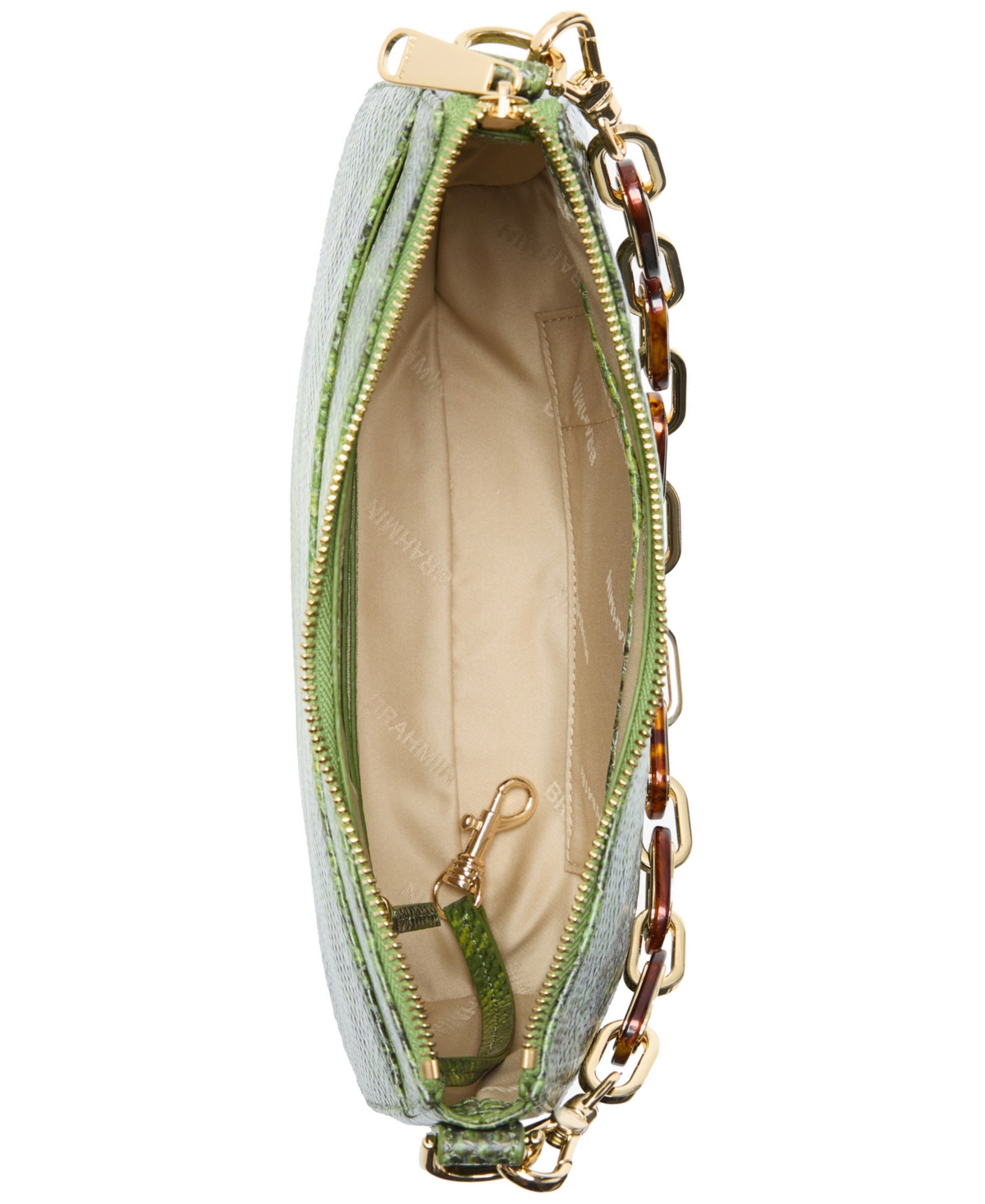 Brahmin Mod Shayna Fern Cassatt Small Leather Crossbody In Fern