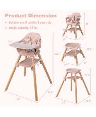 6-in-1 Baby High Chair with Removable Dishwasher and Safe Tray