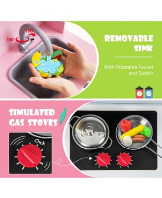 Wooden Pretend Play Kitchen Set for Toddlers Fun and Durable Toy for Creative Play