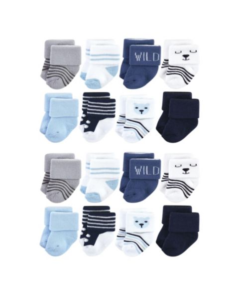 Hudson Baby Baby Boys Hudson Gentle Cotton-Blend Newborn & Terry Footwear, цвет: Bear Boy