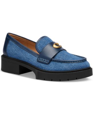 COACH - Women's Leah Platform Lug-Sole Block-Heel Loafers