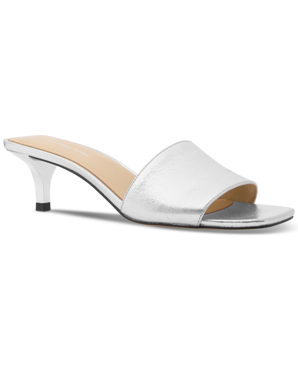 Michael Kors Michael  Women's Merriam Kitten-heel Sandals In Silver