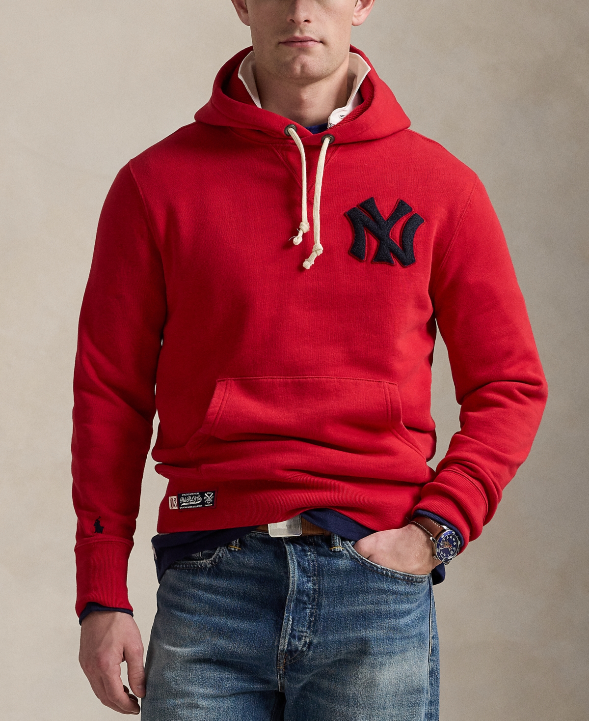 Polo Ralph Lauren Unisex Yankees Fleece Hoodie In Rl 2000 Red