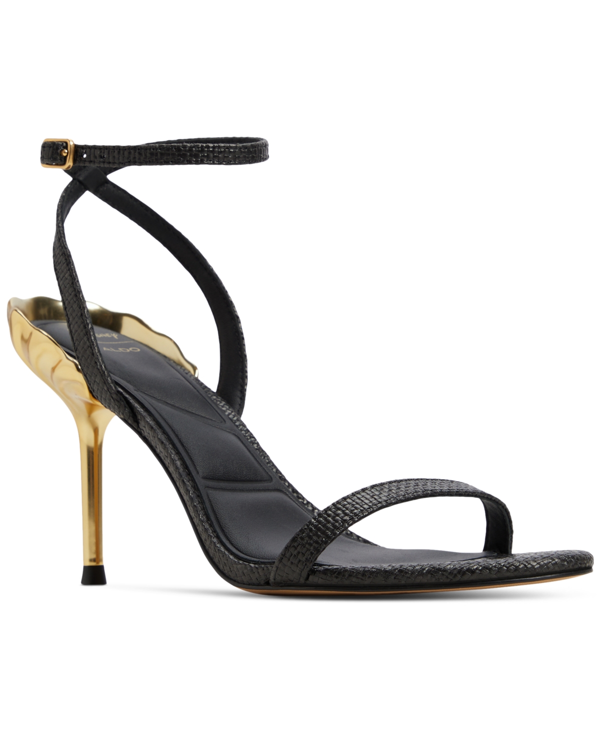 x Disney Women's Ursulaheel Two-Piece Dress Sandals - Black Raffia