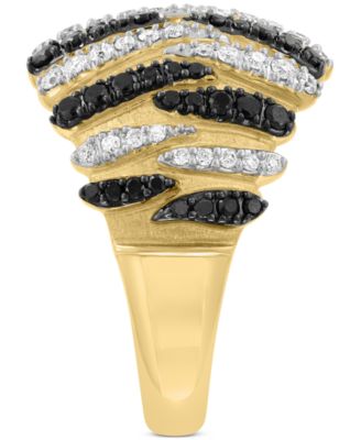 EFFY&reg; Black & White Diamond Dome Statement Ring (3/4 ct. t.w.) in 14k Gold