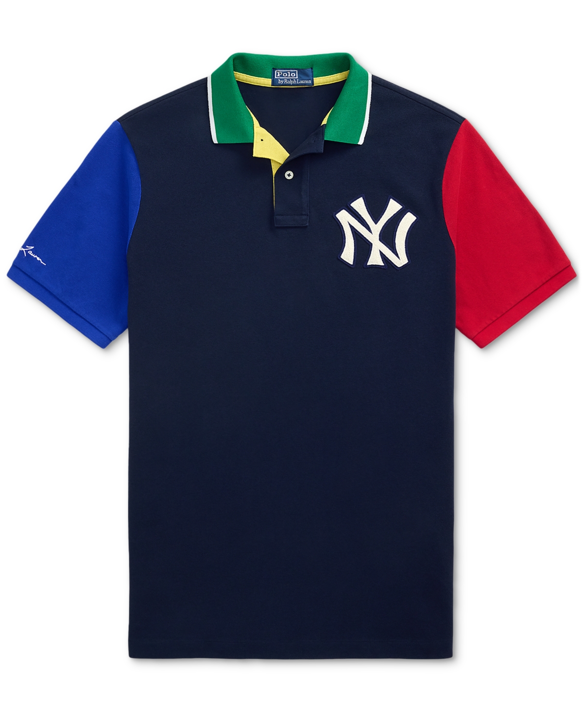 Polo Ralph Lauren Unisex Yankees Polo Shirt In Aviator Navy Multi